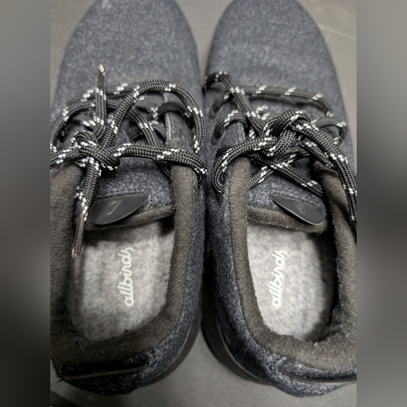 Allbirds Gray Merino Wool Runner Sneakers Black Khaki Mens Size 9 - Picture 4 of 9